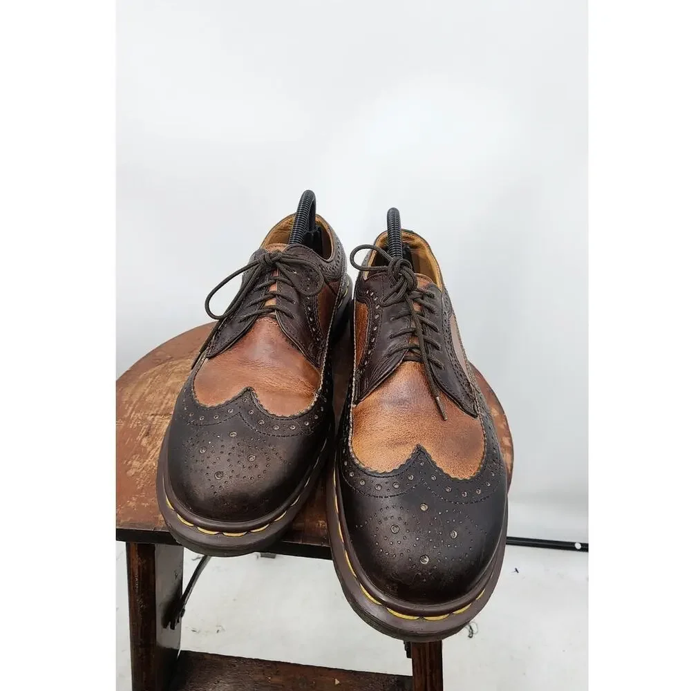 Vintage Dr. Martens 3989 Brogue Oxford Wingtip Made‎ In England Mens Size 9 L10
